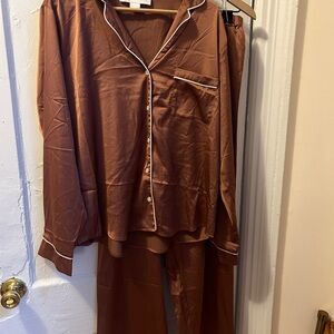 Birdy Grey Rose Satin Pajama Set-XL